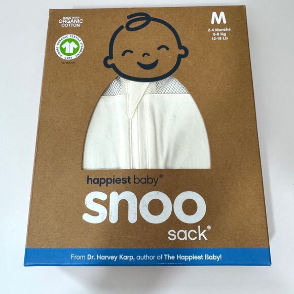 Happiest Baby Snoo Sleep Sack Sz M 2-4 Mo Baby Infant Sleep Sack Organic Cotton - Picture 1 of 3